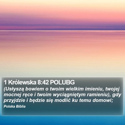 1 Królewska 8:42 POLUBG Bible Verse Image