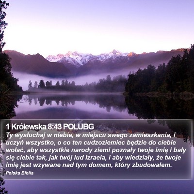 1 Królewska 8:43 POLUBG Bible Verse Image