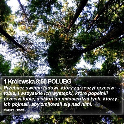 1 Królewska 8:50 POLUBG Bible Verse Image