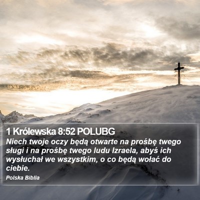 1 Królewska 8:52 POLUBG Bible Verse Image