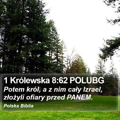 1 Królewska 8:62 POLUBG Bible Verse Image