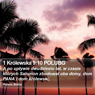 1 Królewska 9:10 POLUBG Bible Verse Image