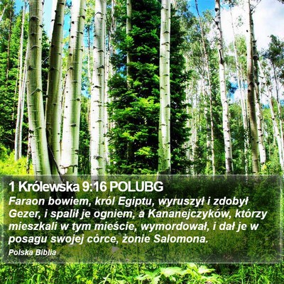 1 Królewska 9:16 POLUBG Bible Verse Image