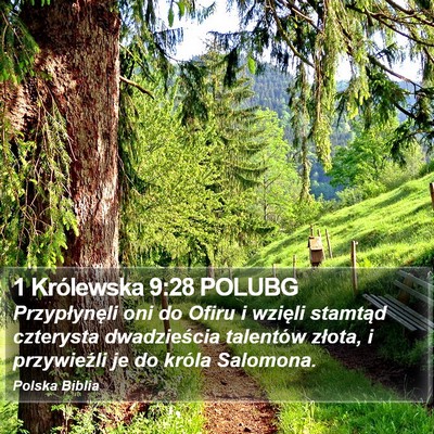 1 Królewska 9:28 POLUBG Bible Verse Image