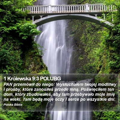 1 Królewska 9:3 POLUBG Bible Verse Image