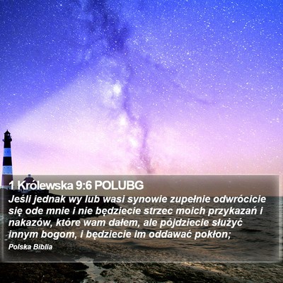 1 Królewska 9:6 POLUBG Bible Verse Image