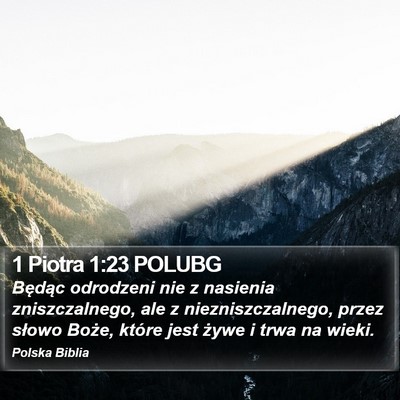 1 Piotra 1:23 POLUBG Bible Verse Image