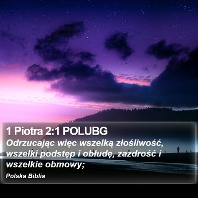 1 Piotra 2:1 POLUBG Bible Verse Image