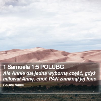 1 Samuela 1:5 POLUBG Bible Verse Image