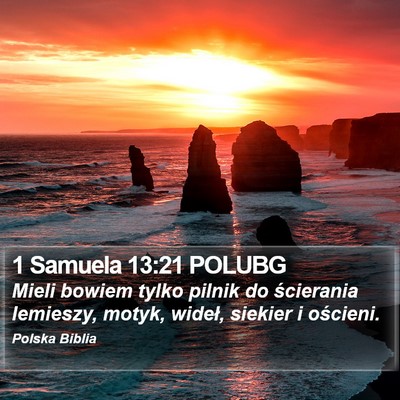 1 Samuela 13:21 POLUBG Bible Verse Image