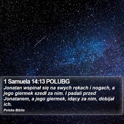 1 Samuela 14:13 POLUBG Bible Verse Image