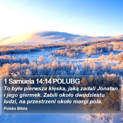 1 Samuela 14:14 POLUBG Bible Verse Image