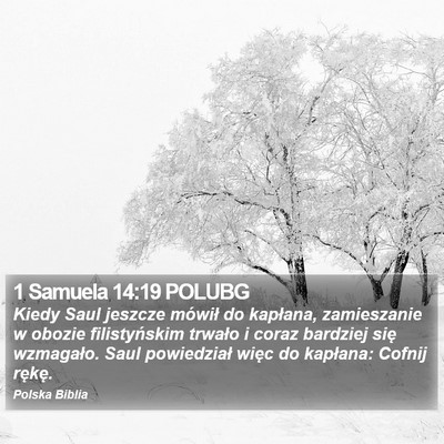 1 Samuela 14:19 POLUBG Bible Verse Image