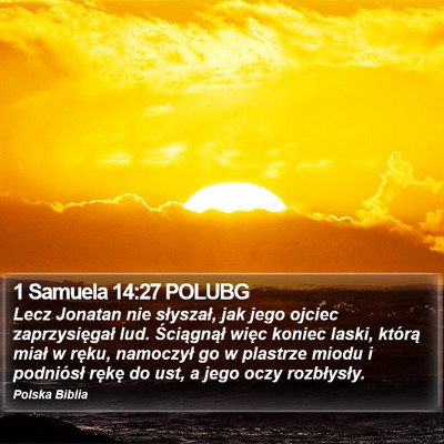 1 Samuela 14:27 POLUBG Bible Verse Image