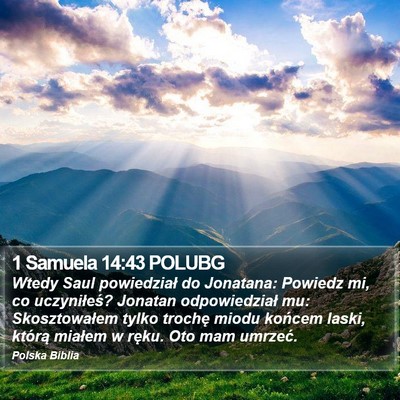 1 Samuela 14:43 POLUBG Bible Verse Image