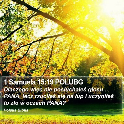 1 Samuela 15:19 POLUBG Bible Verse Image