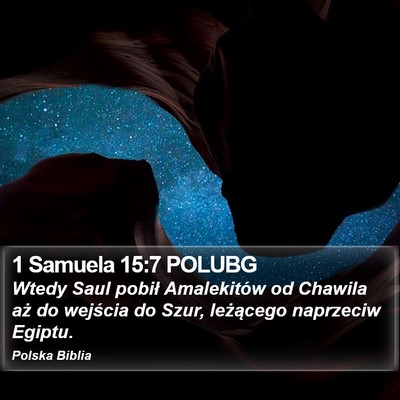 1 Samuela 15:7 POLUBG Bible Verse Image