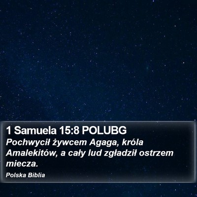 1 Samuela 15:8 POLUBG Bible Verse Image