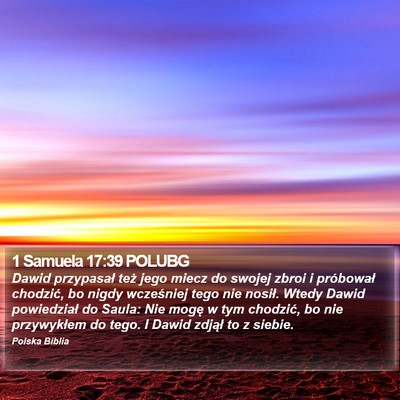 1 Samuela 17:39 POLUBG Bible Verse Image