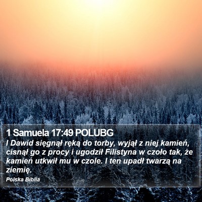 1 Samuela 17:49 POLUBG Bible Verse Image