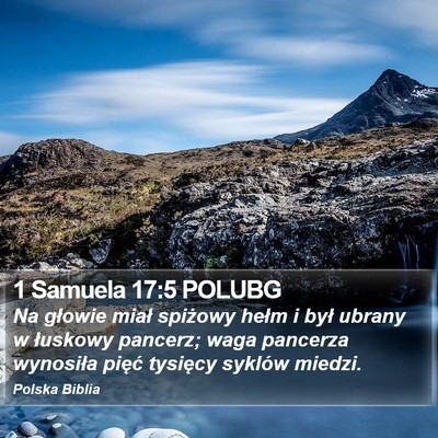 1 Samuela 17:5 POLUBG Bible Verse Image