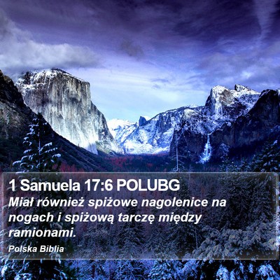 1 Samuela 17:6 POLUBG Bible Verse Image