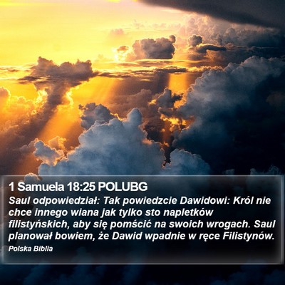 1 Samuela 18:25 POLUBG Bible Verse Image