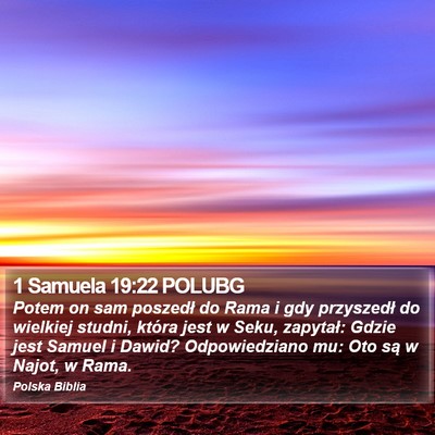 1 Samuela 19:22 POLUBG Bible Verse Image