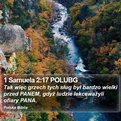 1 Samuela 2:17 POLUBG Bible Verse Image