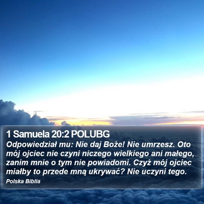 1 Samuela 20:2 POLUBG Bible Verse Image