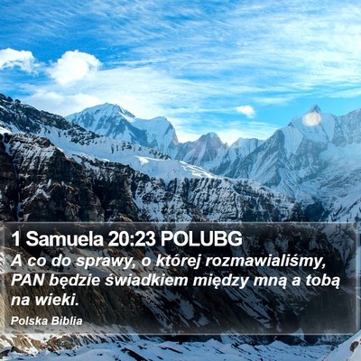 1 Samuela 20:23 POLUBG Bible Verse Image