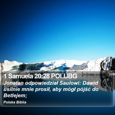 1 Samuela 20:28 POLUBG Bible Verse Image