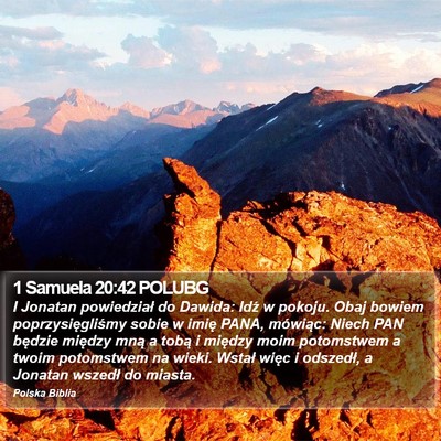 1 Samuela 20:42 POLUBG Bible Verse Image