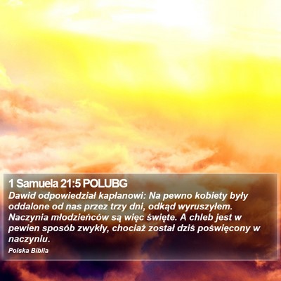 1 Samuela 21:5 POLUBG Bible Verse Image