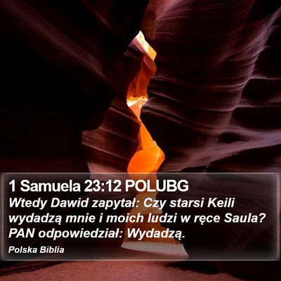 1 Samuela 23:12 POLUBG Bible Verse Image
