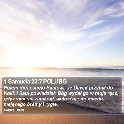 1 Samuela 23:7 POLUBG Bible Verse Image