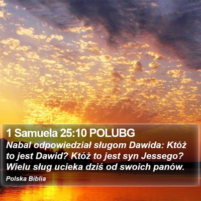 1 Samuela 25:10 POLUBG Bible Verse Image