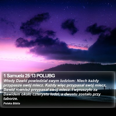 1 Samuela 25:13 POLUBG Bible Verse Image
