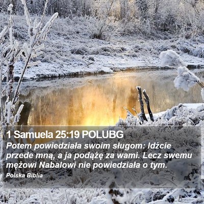 1 Samuela 25:19 POLUBG Bible Verse Image