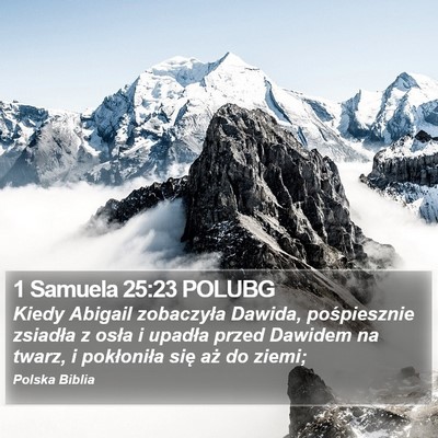 1 Samuela 25:23 POLUBG Bible Verse Image