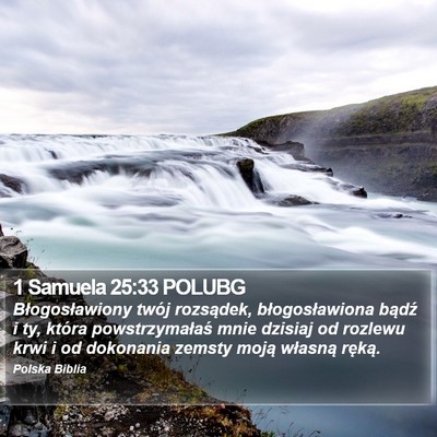 1 Samuela 25:33 POLUBG Bible Verse Image