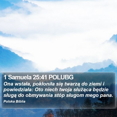 1 Samuela 25:41 POLUBG Bible Verse Image
