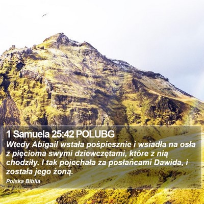 1 Samuela 25:42 POLUBG Bible Verse Image