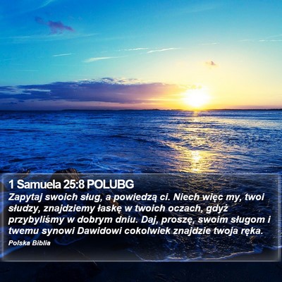 1 Samuela 25:8 POLUBG Bible Verse Image