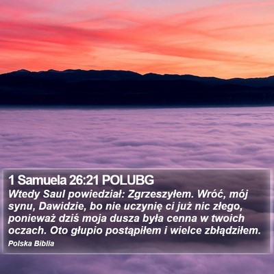 1 Samuela 26:21 POLUBG Bible Verse Image