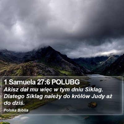1 Samuela 27:6 POLUBG Bible Verse Image