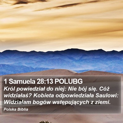1 Samuela 28:13 POLUBG Bible Verse Image
