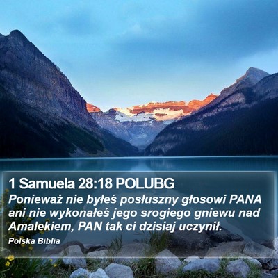 1 Samuela 28:18 POLUBG Bible Verse Image