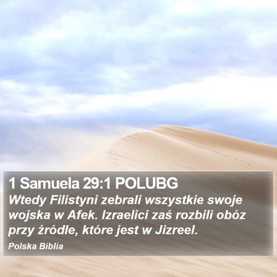 1 Samuela 29:1 POLUBG Bible Verse Image