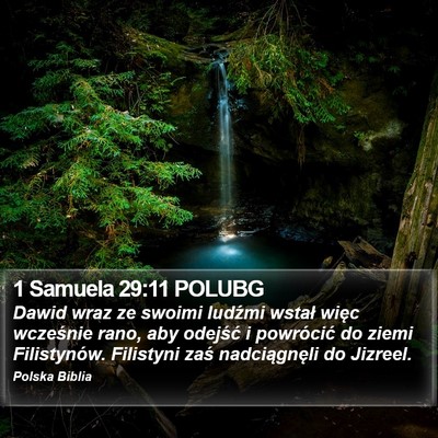 1 Samuela 29:11 POLUBG Bible Verse Image